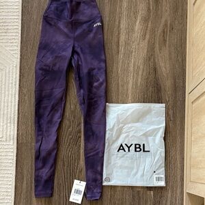 AYBL Core Leggings in Purple Tie Dye